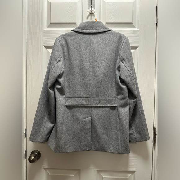 Women’s Old Navy Double-Breasted Wool-Blend Peacoat | size M | color Light Gray - Picture 2 of 7